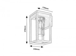 Rabalux Zernest spoljna zidna svetiljka ( 77085 ) - Img 3