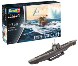 Revell maketa starter kit german submarine type vii c/41 ( RV75154 )