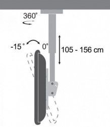 S BOX CPLB 102M Nosac za TV Plafonski 32-50" do 60Kg - Img 4