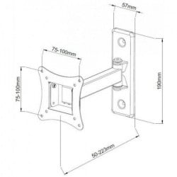 S BOX LCD 901 Nosač Zidni, Zglobni, 15 kg, Do 30" - Img 2