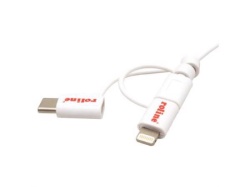 Secomp Roline USB 2.0 Charge & Sync A micro B + 8 pin + C m/m 1.0m ( 5366 )-2