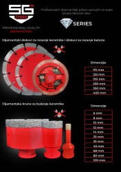 SG Tools Dijamantska ploča za rezanje granitne keramike, 115 mm ( SG-D115/1.4 )-2