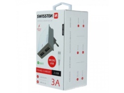 Swissten punjač 2x USB 3A+ kabl micro  USB 1,2m bela ( 80059 )-2