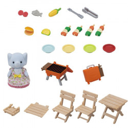 Sylvanian bbq picnic set -elephant girl- ( EC5640 ) - Img 2