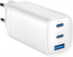 TA-UC-PDQC65-01-W Gembird 3-port 65W GaN USB PowerDelivery fast charger, white - Img 5