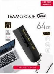 TeamGroup 64GB C186 USB 3.2 BLACK TC186364GB01 - Img 3