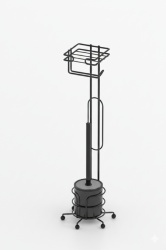 Tehnotel Drzac toalet papira sa wc cetkom MG096 blk ( 1319 )