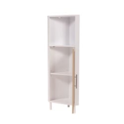 Tendance kupatilski ugaoni ormaric sa vratima i 1 policom stochklom 30x30x118cm mdf bambus bela ( 9923306 )-4