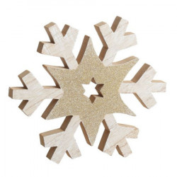 Tinker, novogodišnja dekoracija, drvena, pahulja, 20cm ( 751643 ) - Img 2