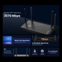 TP-Link Archer BE230 BE3600 WiFi7/2.5Gb WAN/4GLAN LAN Router -3