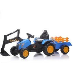 Traktor sa prikolicom i pokretnom kašikom Plavi ( 13707 )