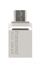 Transcend USB 32 GB JetFlash 880S, USB3.0, Micro-USB, OTG, Ultra slim, Silver ( TS32GJF880S ) - Img 2