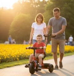 Tricikl Guralica Happybike model 448 - Gume od EVA pene - Crvena