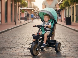 Tricikl za decu sa rotirajućim sedištem I ležećim položajem SM-25301 Zeleni(Mint)