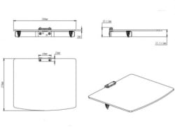 Trick zidna polica za risiver/STB/D3 - nosivost 8kg ( NSTB100 )-4