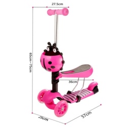 Trotinet Bubamara 5 u 1 Pink - Img 3