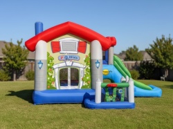 Velika Kuća - Vesela Igraonica na naduvavanje 455x330x265cm ( 9515 )