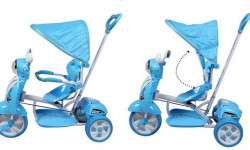 Vespa Tricikl 410 za decu sa tendom +  mekano sedište - plavi - Img 4