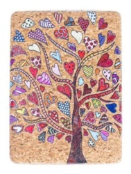 Viter ogledalce cork floral design ( L-855_4 )
