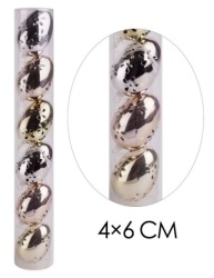 Viter uskršnji set 1/6 jaja metalik rezbarena ( 072223 )