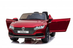 Volkswagen Arteon Licencirani auto za decu na akumulator sa kožnim sedištem i mekim gumama - Crveni - Img 6