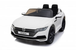 Volkswagen Arteon Licencirani auto za decu na akumulator sa kožnim sedištem i mekim gumama - Beli - Img 8