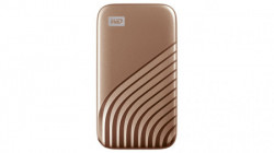 WD 500GB my passport SSD - portable SSD, up to 1050MB/s Read and 1000MB/s write speeds, USB 3.2 Gen 2 - gold - Img 1