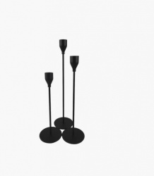Weimin dekorativni svećnjak crni - okrugli ( 31466 )
