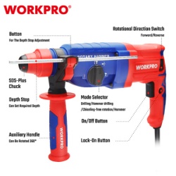 Workpro wp470400 Udarna čekić bušilica SDS-Plus, 800W  ( WP470400 )-8