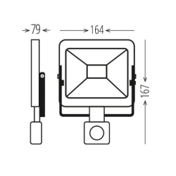 XLed 155431 30W LED reflektor sa PIR senzorom,6500K,2510Lm,AC220-240V M.No12002759-1-b -2