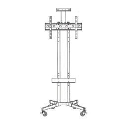 Xstand 32/75 podni pokretni nosač za TV/VESA 600x400/maxTILT +15~-15°/ do 45kg 168479-2