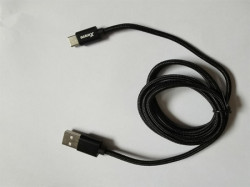 Xwave USB kabl TIP-C/USB 3.0 (tip A-muški) -USB 3.1 (TIP C-muški)/dužina 1,2m/3A/Aluminium /crni upleteni ( USB TIP-C 1.2m 3A Al /black me - Img 1