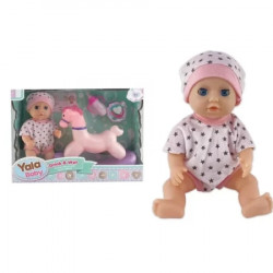 Yala baby, lutka, set, beba sa ponijem, YL2215B ( 858323 )