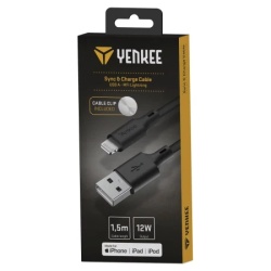 Yenkee YCU 615 BK 1.5m Kabl USB Tip A- Lighting -2