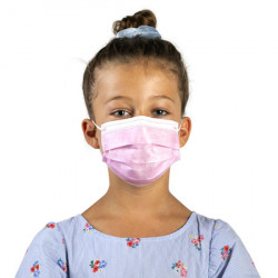 Zaštitne maske za decu troslojne roze 50 kom pakovanje - Img 2