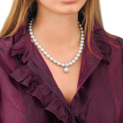 Ženska majorica lilit bela biserna srebrna ogrlica 10 mm ( 09537.01.2 032.010.1 ) - Img 3