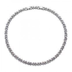 Ženska oliver weber fleur crystal ogrlica sa swarovski belim kristalom ( 11030r ) - Img 4