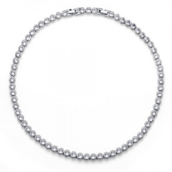 Ženska oliver weber tennis crystal ogrlica sa belim swarovski kristalom ( 11910r ) - Img 2