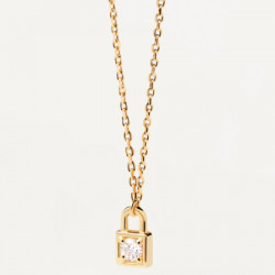 Ženska pd paola padlock zlatna ogrlica sa pozlatom 18k ( co01-487-u ) - Img 3