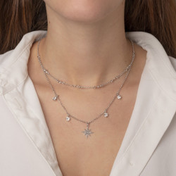 Ženska victoria cruz rebekka crystal ogrlica sa swarovski belim kristalima ( a3781-07hg ) - Img 2