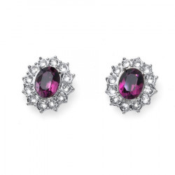 Ženske oliver weber regal small violet mindjuše sa swarovski ljubičastim kristalom ( 22767.vio ) - Img 4
