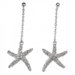 Ženske oliver weber starfish 2 crystal mindjuše sa swarovski belim kristalom ( 22148 )