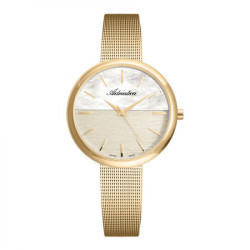 Ženski adriatica essence zlatni Šampanj beli elegantni ručni sat sa zlatni pancir kaišem ( a3525.1117q ) - Img 4