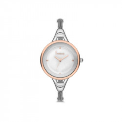 Ženski freelook eiffel beli roze zlatni elegantni ručni sat sa srebrnim metalnim kaišem ( f.8.1062.07 ) - Img 1