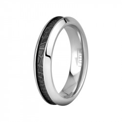 Ženski lotus style steel rings uži staklo crni prsten od hirurškog Čelika 52 ( ls1427-3/112 ) - Img 1