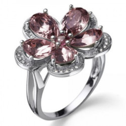 Ženski oliver weber fiore light rose prsten sa swarovski kristalima m ( 41150m.223 )