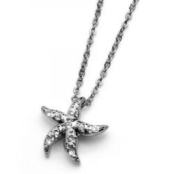 Ženski oliver weber sea starfish crystal lančić sa swarovski belim kristalnim priveskom ( 11185 ) - Img 4