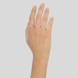 Ženski victoria cruz areca arrow gold prsten sa swarovski belim kristalom ( a3827-07da ) - Img 3