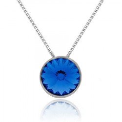 Ženski victoria cruz basic m sapphire lančić sa swarovski plavim kristalom ( a2809-08g ) - Img 4
