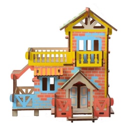  3d eko drvene puzzle - SEOSKA KUĆA ( 1217)-4